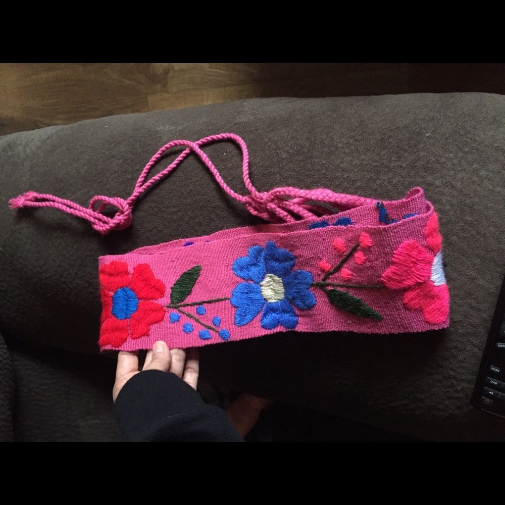 Embroidered Mexican traditional belt